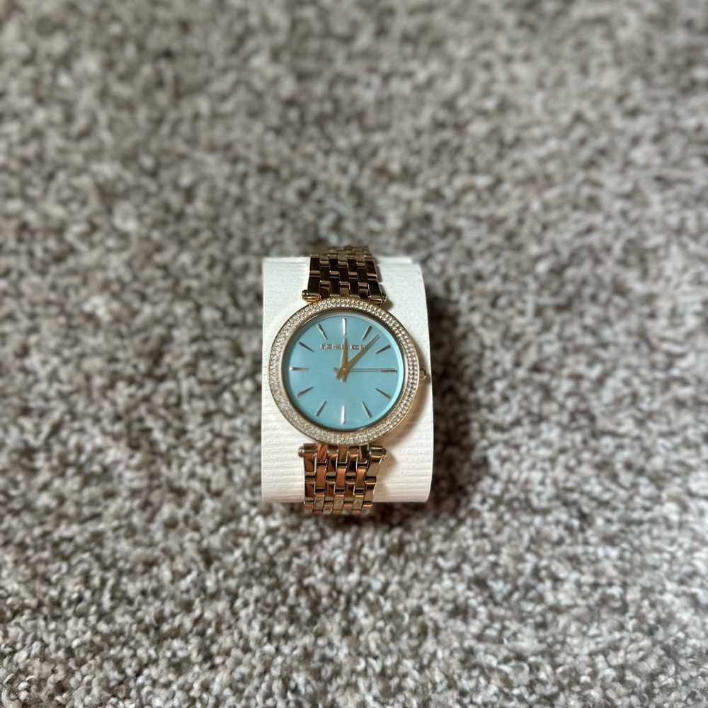 Michael Kors Gold and Blue Women's Watch